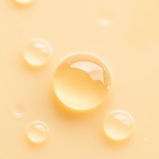 Golden choline oil droplets in macro