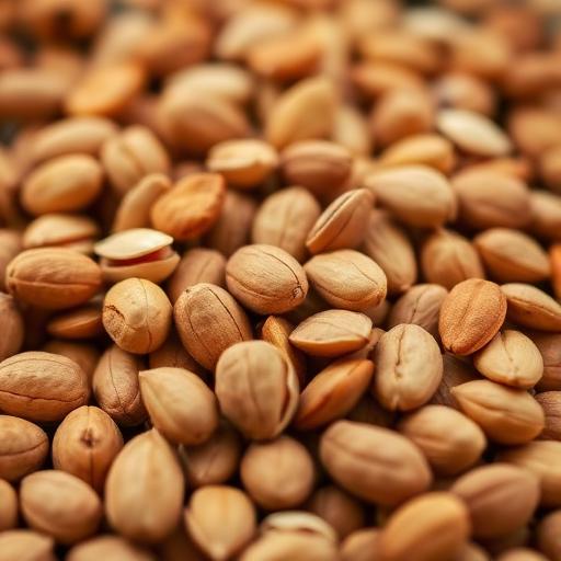 Roasted peanuts and seeds close up